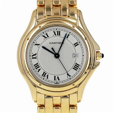 cartier gold watches for sale|ladies owned gold cartier watches.